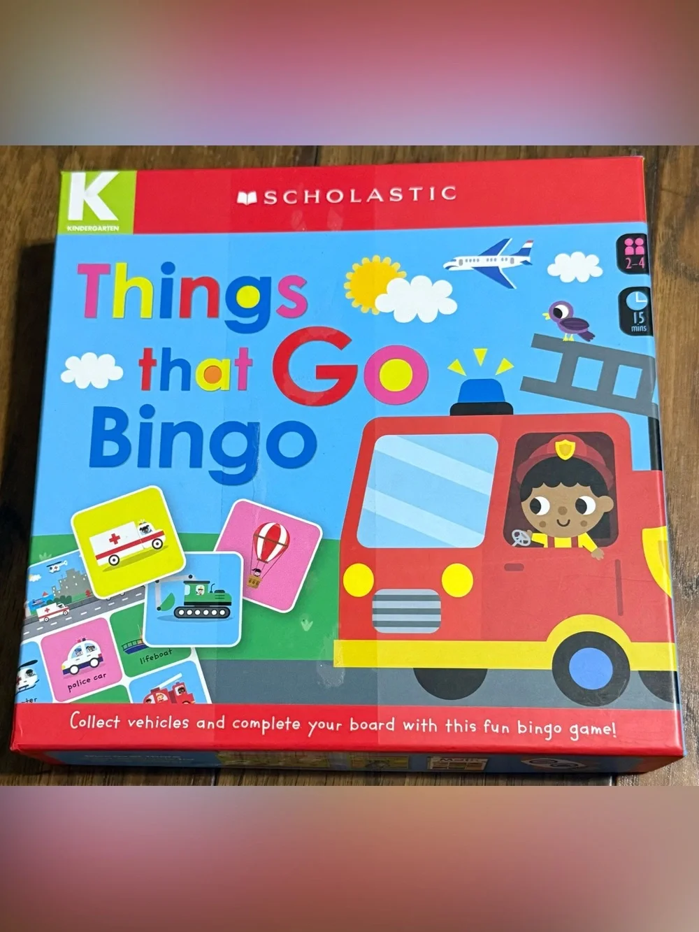 Scholastic Things That Go Bingo Vehicle Matching Game